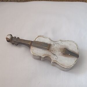 4/$30 Vintage Style Violin-Shaped Storage Box